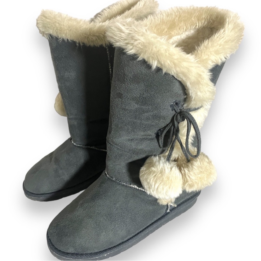 ❄️ Dawgs Gray Microfiber Boots with Side Tie Women's size 5